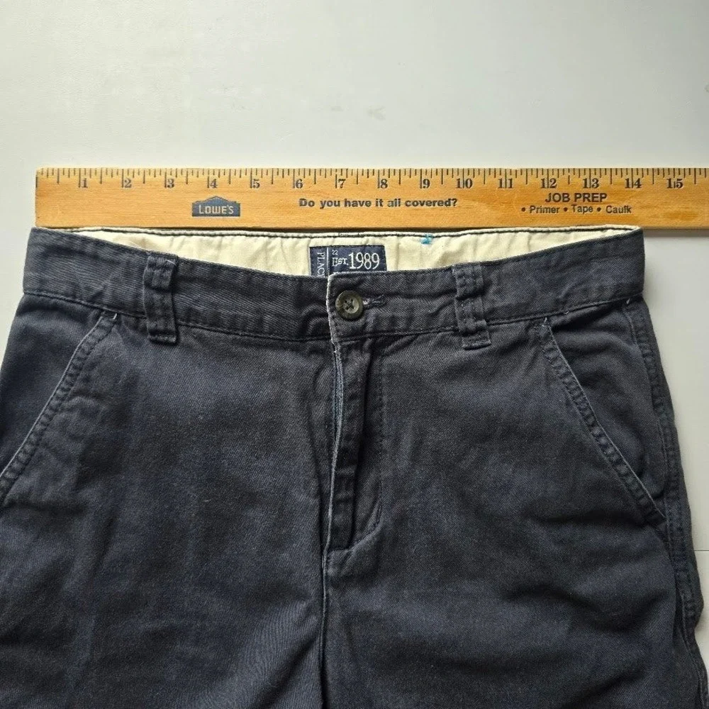 The Children's Place Navy Blue Chino Shorts Adjustable Waist Boys Kids 14 School